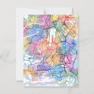  Lagos Nigeria City Map Postcard