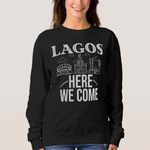 Lagos Nigeria City Trip Skyline Map Travel Sweatshirt