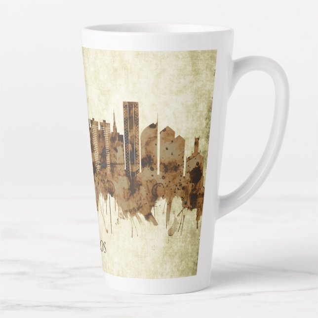 Lagos Nigeria Cityscape Latte Mug (Right)