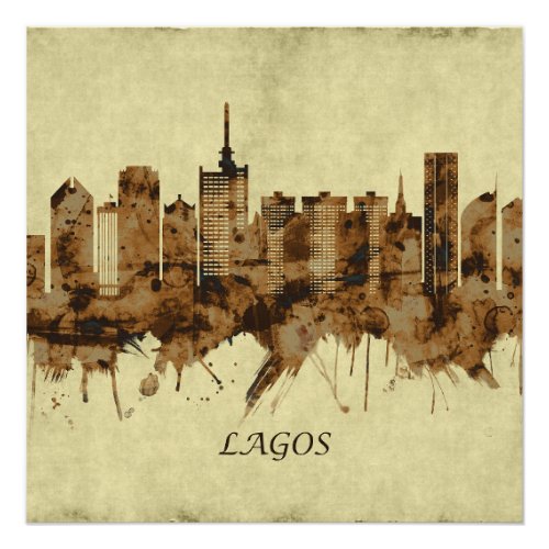 Lagos Nigeria Cityscape Poster