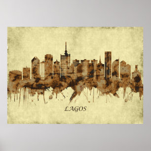 Lagos Nigeria Cityscape Poster