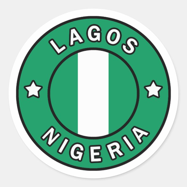Lagos Nigeria Classic Round Sticker (Front)