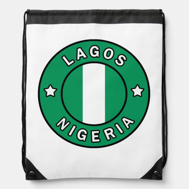 Lagos Nigeria Drawstring Bag (Front)
