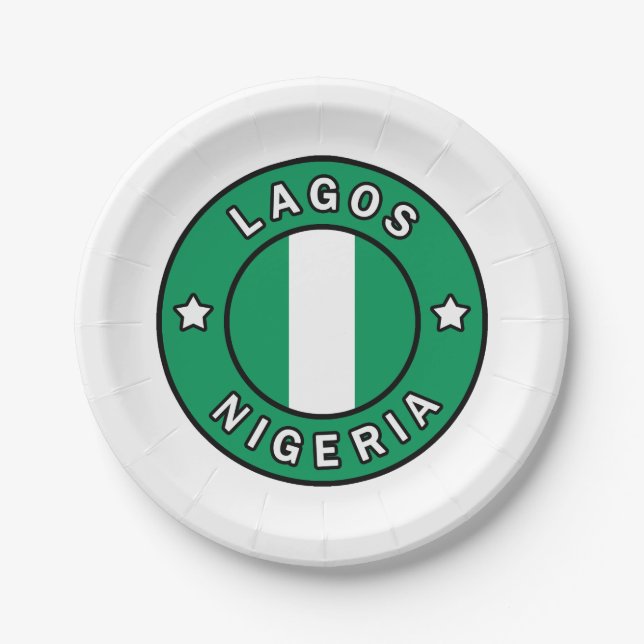 Lagos Nigeria Paper Plates (Front)
