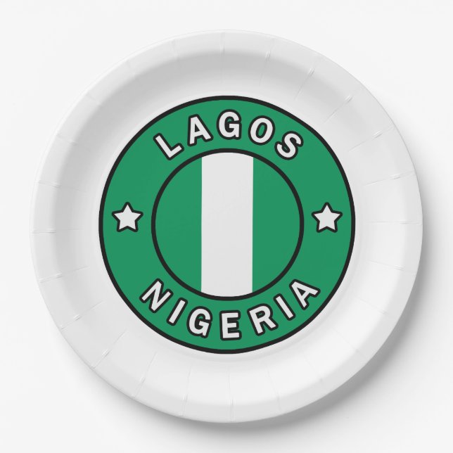 Lagos Nigeria Paper Plates (Front)