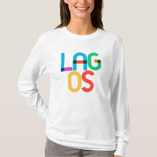 Lagos Nigeria Pop Art Letters T-Shirt