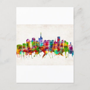 Lagos Nigeria Skyline Invitation Postcard