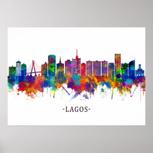 Lagos Nigeria Skyline Poster