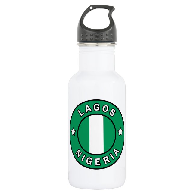 Lagos Nigeria Stainless Steel Water Bottle (Front)