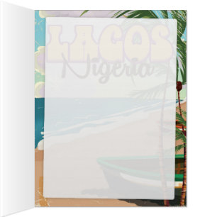 Lagos, Nigeria vintage travel poster Cards