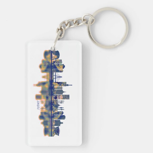 Lagos Skyline Keychain (Back)