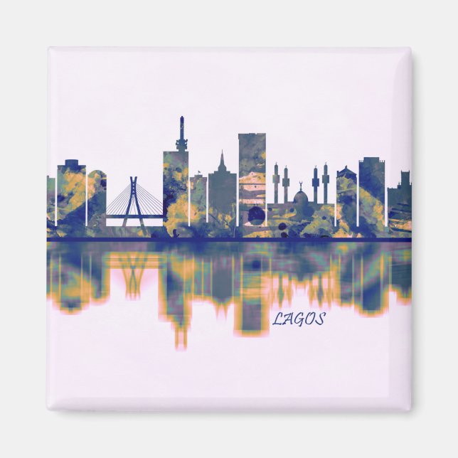 Lagos Skyline Magnet (Front)