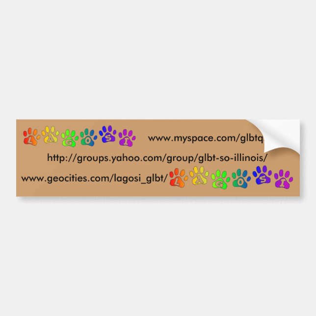 LAGOSI-paw+logo001, Bumper Sticker (Front)