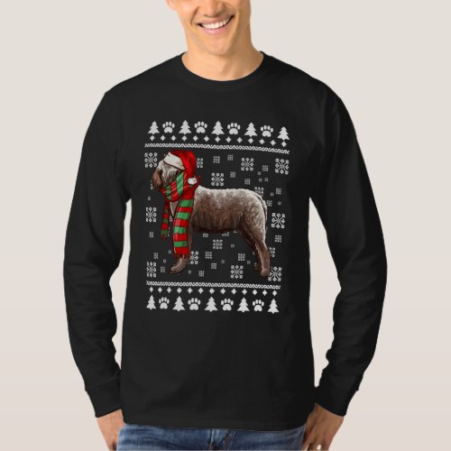 Lagotti Romagnoli Dog Santa Hat Xmas Ugly Christma T-Shirt