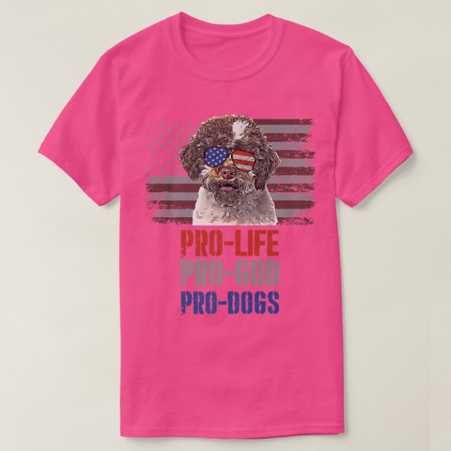 Lagotti Romagnoli Pro Life Pro God Pro Dogs Premiu T-Shirt (Design Front)
