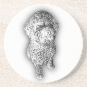 Lagotto Lines – Artisan Coaster for the Curly-Coat