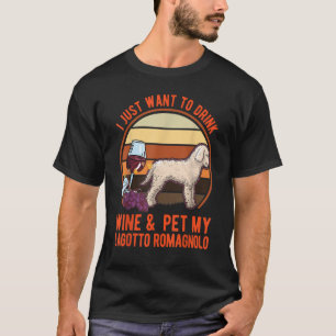 Lagotto Romagnolo And Wine Water Dog Lagotto T-Shirt