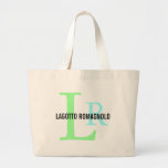Lagotto Romagnolo Breed Monogram Large Tote Bag