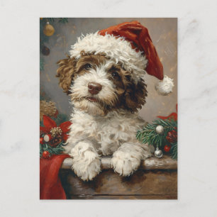 Lagotto Romagnolo Christmas Postcard