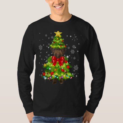 Lagotto Romagnolo Christmas Tree Lights Xmas Dogma T_Shirt