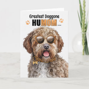 Lagotto Romagnolo Dog Best HuMOM Ever Mother's Day Holiday Card