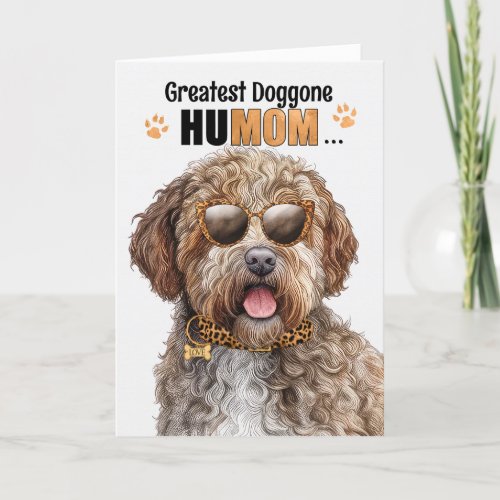 Lagotto Romagnolo Dog Best HuMOM Ever Mothers Day Holiday Card