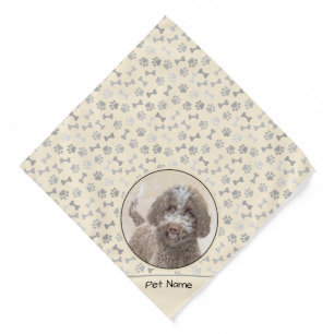 Lagotto Romagnolo Painting Cute Original Dog Art Bandana