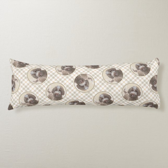 Lagotto Romagnolo Painting Cute Original Dog Art Body Pillow (Front)
