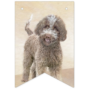 Lagotto Romagnolo Painting - Cute Original Dog Art Bunting Flags