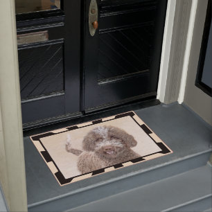 Lagotto Romagnolo Painting - Cute Original Dog Art Doormat