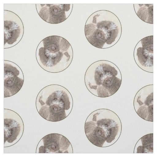 Lagotto Romagnolo Painting Cute Original Dog Art Fabric
