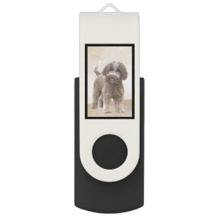 Lagotto Romagnolo Painting - Cute Original Dog Art Flash Drive