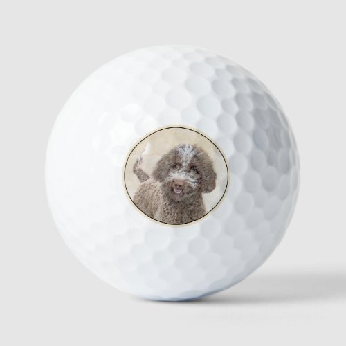 Lagotto Romagnolo Painting _ Cute Original Dog Art Golf Balls
