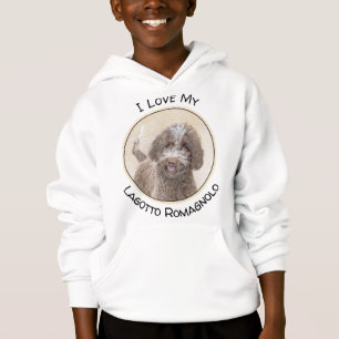 Lagotto Romagnolo Painting - Cute Original Dog Art Hoodie