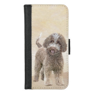 Lagotto Romagnolo Painting - Cute Original Dog Art iPhone 8/7 Wallet Case