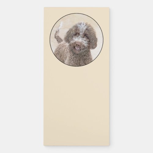 Lagotto Romagnolo Painting _ Cute Original Dog Art Magnetic Notepad