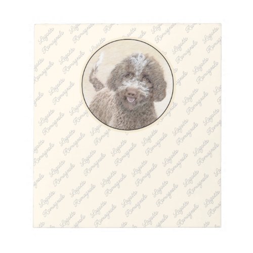 Lagotto Romagnolo Painting _ Cute Original Dog Art Notepad