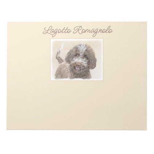 Lagotto Romagnolo Painting _ Cute Original Dog Art Notepad