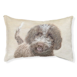 Lagotto Romagnolo Painting - Cute Original Dog Art Pet Bed