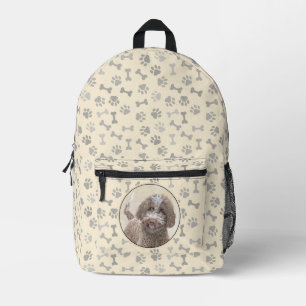 Lagotto Romagnolo Painting - Cute Original Dog Art Printed Backpack