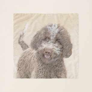 Lagotto Romagnolo Painting - Cute Original Dog Art Scarf