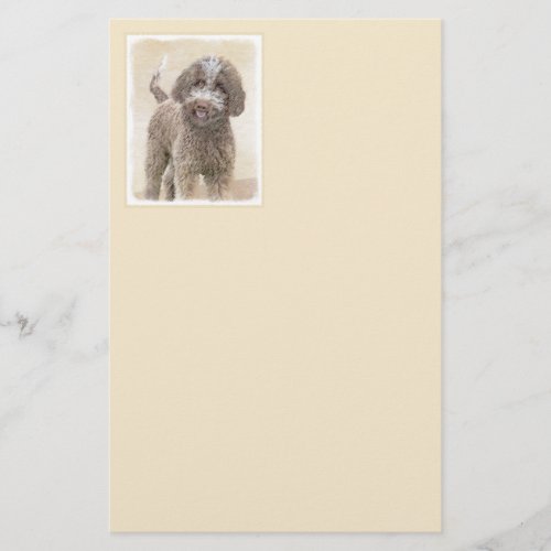 Lagotto Romagnolo Painting _ Cute Original Dog Art Stationery