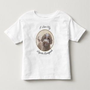 Lagotto Romagnolo Painting - Cute Original Dog Art Toddler T-shirt