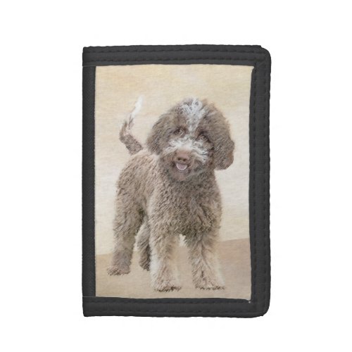 Lagotto Romagnolo Painting _ Cute Original Dog Art Trifold Wallet