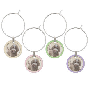 Lagotto Romagnolo Painting - Cute Original Dog Art Wine Charm
