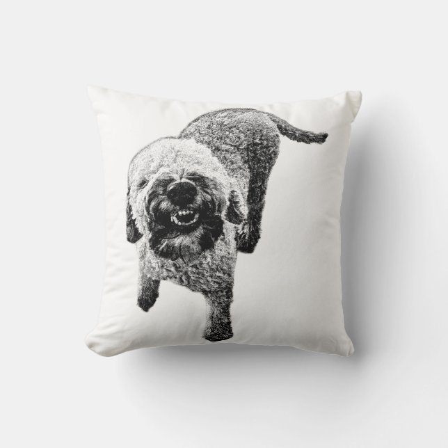 Lagotto Romagnolo Pillow – Happy Dog Design (Front)