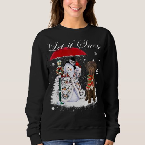 Lagotto Romagnolo Santa Dog Christmas Snowman Xmas Sweatshirt