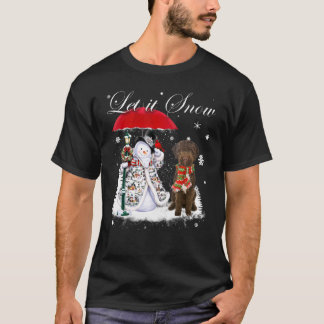 Lagotto Romagnolo Santa Dog Christmas Snowman Xmas T-Shirt