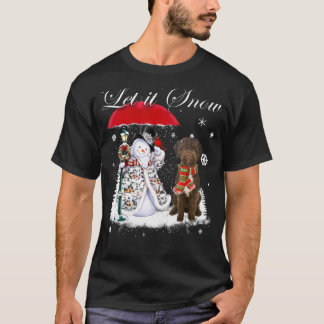 Lagotto Romagnolo Santa Dog Christmas Snowman Xmas T-Shirt
