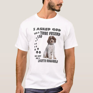 Lagotto Romagnolo Saying Mom Dad Print, Italian Wa T-Shirt